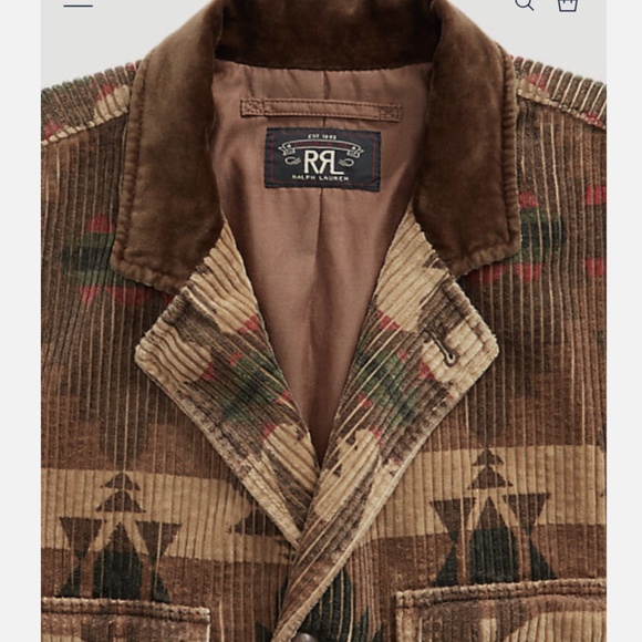 $890 RRL Ralph Lauren XL Corduroy Field Jacket Blazer Southwestern Hunting - Picture 1 of 15
